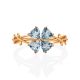 Gilded Silver Topaz Ring, Ring Size: 7 / 17.5, image , picture 4