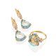 Gilded Silver Blue Quartz Drop Earrings, image , picture 4