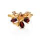 Refined Gilded Silver Garnet Ring, Ring Size: 6.5 / 17, image , picture 4