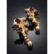 Bright Gilded Silver Garnet Earrings, image , picture 2