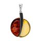 Two Tone Amber Round Pendant The Sunrise, image 