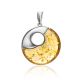 Luminous Lemon Amber Round Pendant The Sunrise, image 