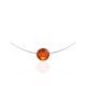 Simplistic Silver Wire Amber Necklace The Palazzo, image 
