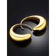 Bright Gold Plated Silver Half Hoop Earrings The Liquid, image , picture 2