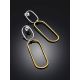 Mix Tone Silver Stud Dangle Earrings The ICONIC, image , picture 2