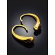 Futuristic Design Gilded Silver Amber Earrings The Palazzo, image , picture 2