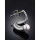 Curvaceous Silver Pearl Mono Earring The Palazzo, image , picture 2