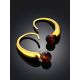 Bright Gilded Silver Amber Earrings The Palazzo, image , picture 2