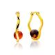 Curvaceous Gilded Silver Amber Hoop Earrings The Palazzo, image 