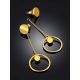 Ultra Feminine Gilded Silver Amber Dangle Earrings The Palazzo, image , picture 2