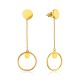 Ultra Feminine Gilded Silver Amber Dangle Earrings The Palazzo, image 
