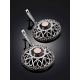 Filigree Silver Smoky Quartz Dangle Earrings, image , picture 2