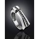 Trendy Geometric Silver Crystal Ring, Ring Size: 6.5 / 17, image , picture 2
