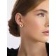 Rose Gold Silver Stud Hoop Earrings The Palazzo, image , picture 4