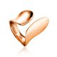 Chic Rose Gold Plated Silver Ring The Liquid, Ring Size: Adjustable, image 