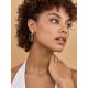 Fabulous Silver Hoops With Rose Plated Chains, image , picture 5