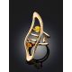 Bright Rose Gold Plated Amber Ring The Palazzo, Ring Size: Adjustable, image , picture 2