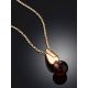 Chic Rose Gold Plated Amber Necklace The Palazzo, image , picture 2