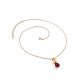 Chic Rose Gold Plated Amber Necklace The Palazzo, image , picture 4