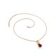 Chic Rose Gold Plated Amber Necklace The Palazzo, image , picture 5