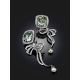 Chic Green Amethyst Dangle Earrings, image , picture 2