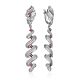 Chic Two Tone Crystal Dangle Earrings, image 