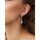 Exquisite Gilded Silver Topaz Drop Earrings, image , picture 3