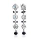 Vintage Style Silver Pearl Dangle Earrings, image 