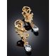 Chic Gilded Silver Crystal Earrings, image , picture 2