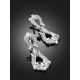 Art Deco Motif Silver Crystal Earrings, image , picture 2