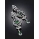 Filigree Silver Agate Dangle Earrings, image , picture 2