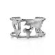 Trendy Silver Ring, Ring Size: 6.5 / 17, image , picture 3