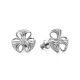 Cute Silver Crystal Stud Earrings, image 