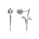 Silver Star Shaped Stud Earrings, image 