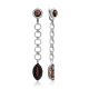 Gorgeous Silver Smoky Quartz Dangle Earrings, image 