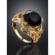 Voluptuous Gilded Silver Smoky Quartz Ring, Ring Size: 6.5 / 17, image , picture 2