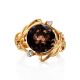 Voluptuous Gilded Silver Smoky Quartz Ring, Ring Size: 7 / 17.5, image , picture 3