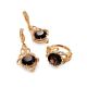 Intricate Design Gilded Silver Smoky Quartz Earrings, image , picture 3