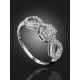 Infinity Motif Silver Crystal Ring, Ring Size: 6.5 / 17, image , picture 2