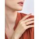 ​Contemporary crumbled texture one-size rose plated silver ring, Ring Size: Adjustable, image , picture 4