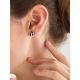Triangle Silver Enamel Stud Earrings, image , picture 3