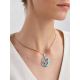 Silver Enamel Floral Design Pendant, image , picture 3