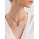 Cute Blue Enamel Floral Pendant, image , picture 4