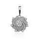 Shimmering Silver Crystal Pendant, image 