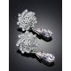 Chic Silver Crystal Earrings, image , picture 2