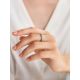 Chic Silver Enamel Ring, Ring Size: 8 / 18, image , picture 3