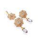 Chic Gilded Silver Crystal Dangle Earrings, image , picture 3