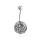 Bubble Motif Sterling Silver Navel Piercing, image 