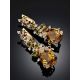 Exquisite Gilded Silver Zultanite Dangle Earrings, image , picture 2