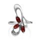 Curvaceous Silver Garnet Ring, Ring Size: 6.5 / 17, image , picture 3